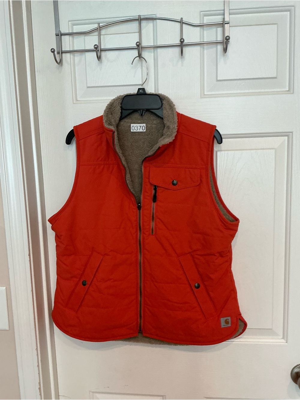 Carhartt Orange Women's Insulated Vest with Sherpa Collar